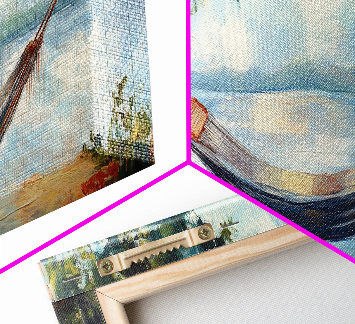Relaxing Hammock Lake Scene, Tranquil Coastal Art, Serene Nature Painting, Boho Wall Decor, Minimalist Bedroom Art