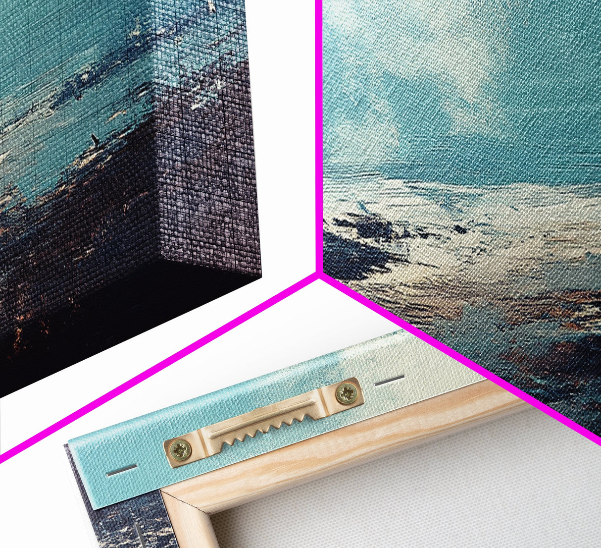 Moody Ocean Canvas Print Coastal Seascape Art, Abstract Blue Water Painting, Home Decor, Living Room Wall Art, Ocean Wall Art