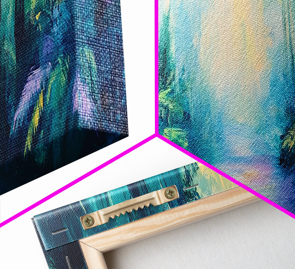 Lush Jungle Pathway Painting Tropical Rainforest Wall Art Greenery Nature Decor Vibrant Botanical Artwork Boho Living Room