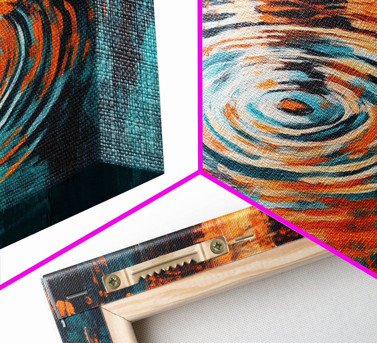 Ripple Effect Painting Abstract Water Reflection Wall Art Tranquil Zen Artwork Fluid Modern Decor Office Canvas Print