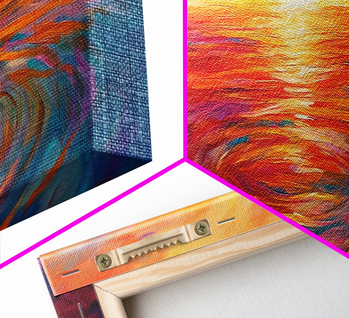 Fiery Sunset, Abstract Seascape Painting, Vibrant Ocean Art, Sunset Glow, Canvas Print, Nautical Home Decor, Bedroom Artwork