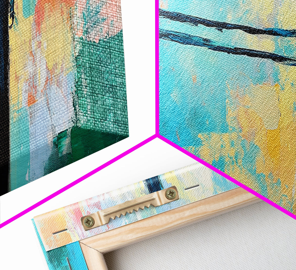 Powerline, Sky, Abstract, Pastel, Framed Canvas Print, Modern Wall Art, Minimalist Art, Living Room Decor, Urban Aesthetic