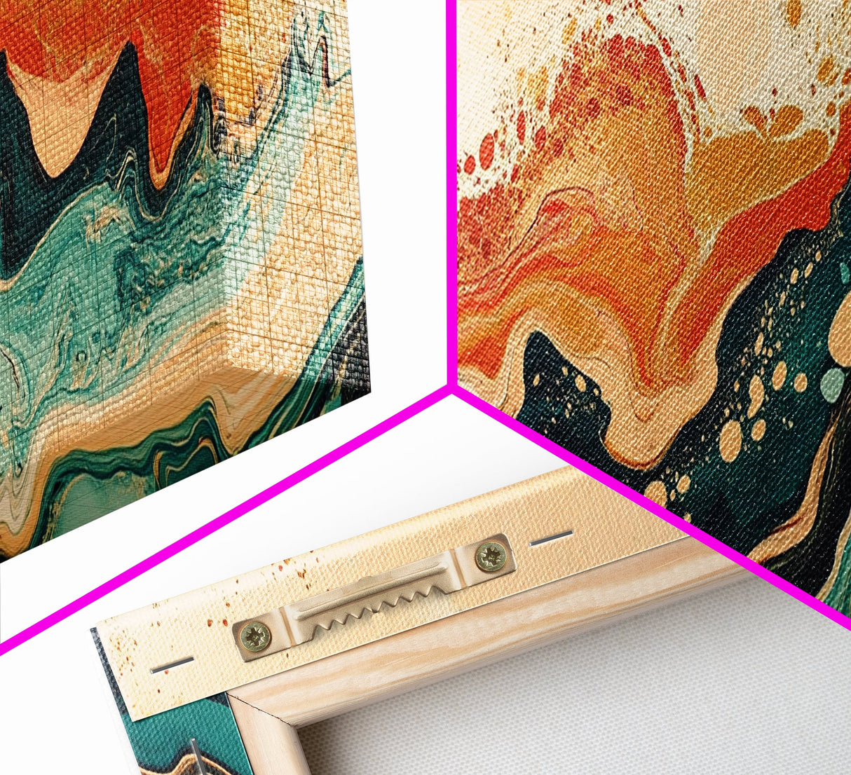 Earthy, Abstract, Swirl, Texture, Framed Canvas Print, Boho Wall Art, Warm Tones Painting, Living Room Decor, Modern Aesthetic