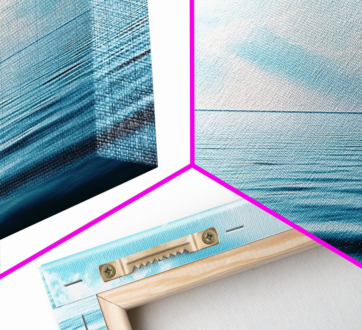 Serene Ocean Horizon Canvas Print Minimalist Beach Wall Art Tranquil Coastal Decor Calming Seascape Painting Zen Gift