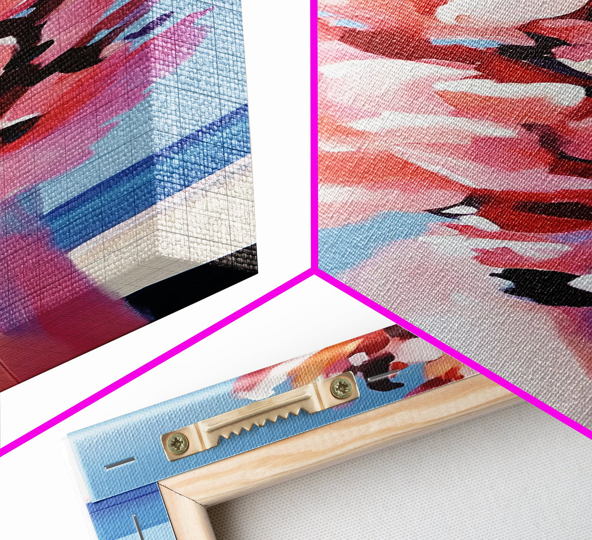 Vibrant Floral, Botanical Art, Abstract Painting, Framed Canvas Print, Bright Home Decor, Nature Inspired, Office Wall Art, Spring Art