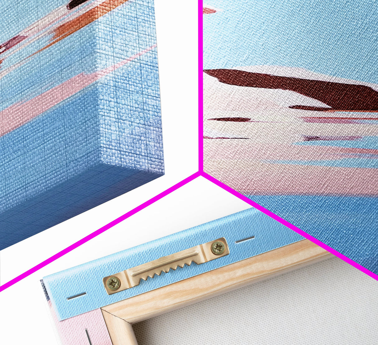 Woman by the Sea, Dreamy Coastal Art, Feminine Minimalist Print, Framed Canvas Print, Elegant Wall Art, Bedroom Decor, Modern Aesthetic