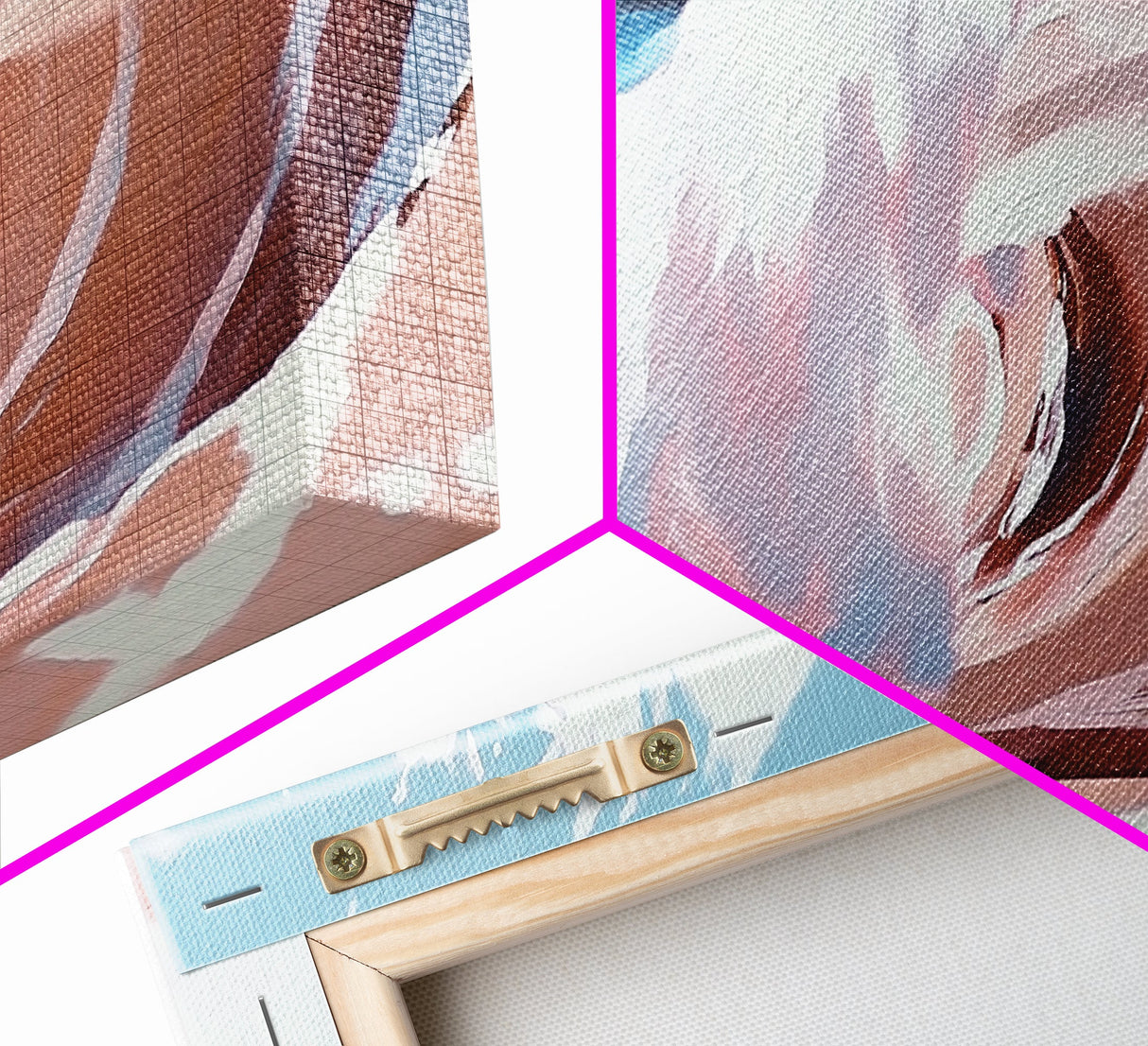 Ocean Wave, Surreal Seascape, Coastal Energy, Beach House Wall Art, Modern Nautical Decor, Blue and Pink Aesthetic, Canvas Print
