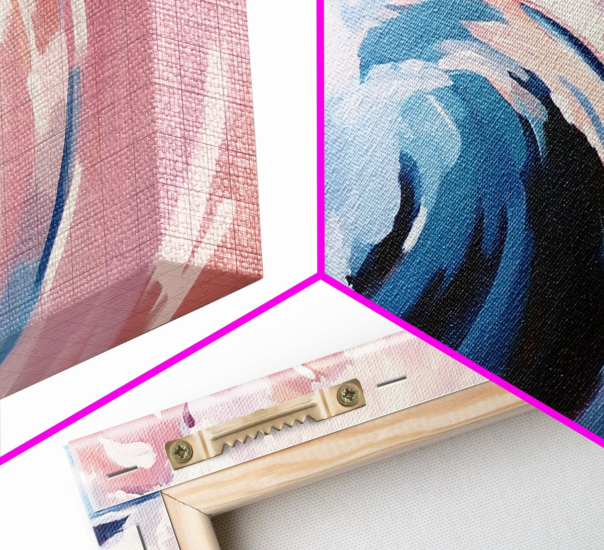 Rolling Surf, Coastal Wall Art, Wave Painting, Ocean Aesthetic, Nautical Decor, Beach House Art, Modern Abstract, Framed Canvas Print