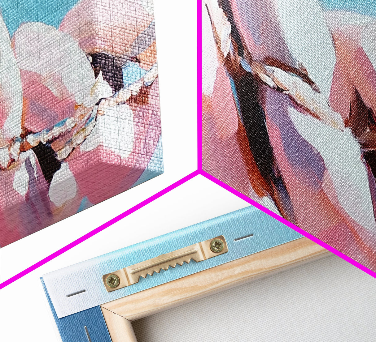 Shell Necklace, Coastal Boho, Canvas Print, Nautical Decor, Ocean Aesthetic, Minimalist Beach Art, Serene Wall Art, Bathroom Wall Art