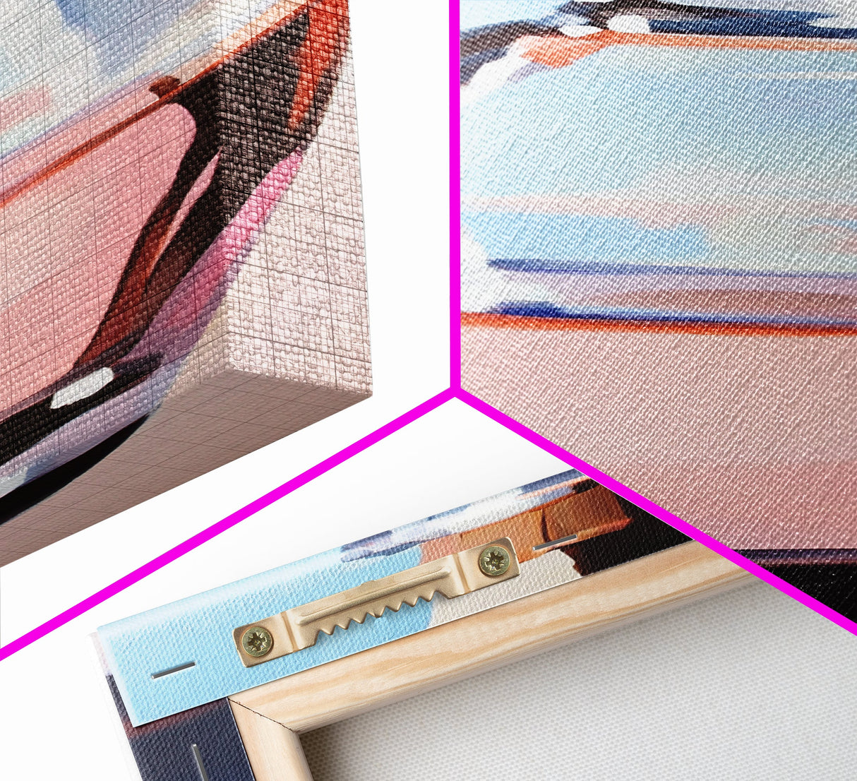 Abstract Bottle, Pink Aesthetic, Modern Kitchen Wall Art, Contemporary Bar Decor, Minimalist Still Life, Framed Canvas Print