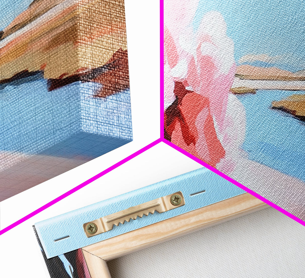 Pink Peony Art, Floral Abstract Painting, Feminine Wall Decor, Elegant Framed Canvas Print, Modern Minimalist Home, Soft Botanical Design