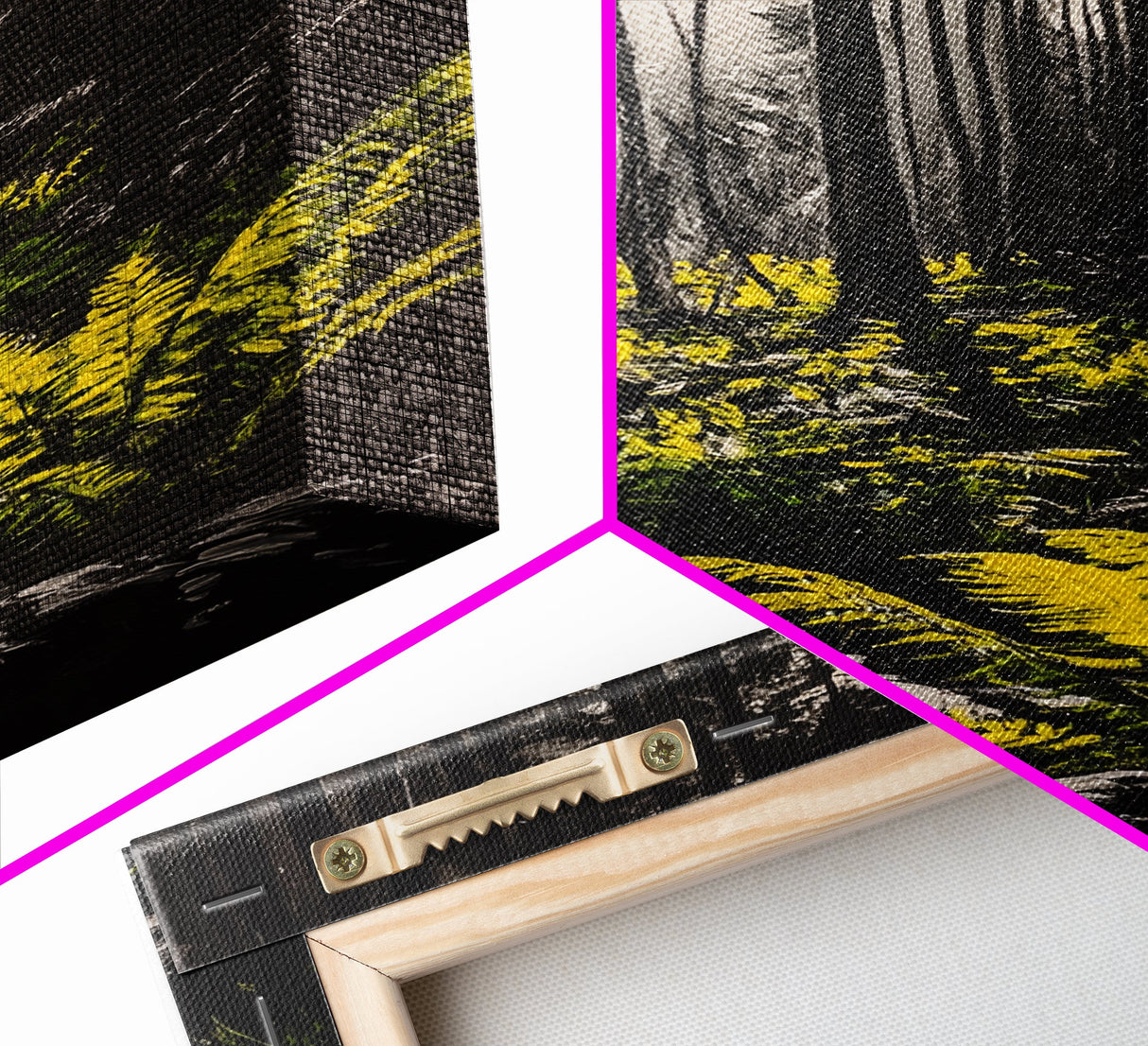 Forest, Ferns, Nature, Canvas Print, Dark Green Wall Art, Botanical Decor, Woodland Artwork, Tranquil Nature Scene, Earthy Home Accent