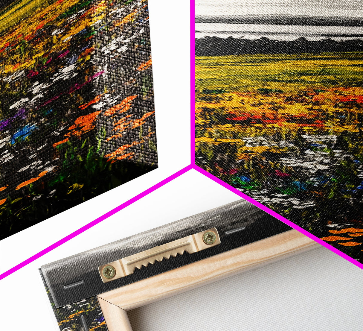 Meadow Wildflowers, Landscape Canvas Print, Fall Wall Art, Country Home Decor, Nature Art, Large Living Room Art, Rustic Wall Art