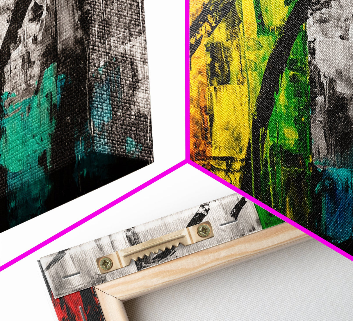 Colorful Abstract, Bold Nature, Autumn Tones, Framed Canvas Print, Modern Home Decor, Boho Art, Large Statement Piece, Living Room Art
