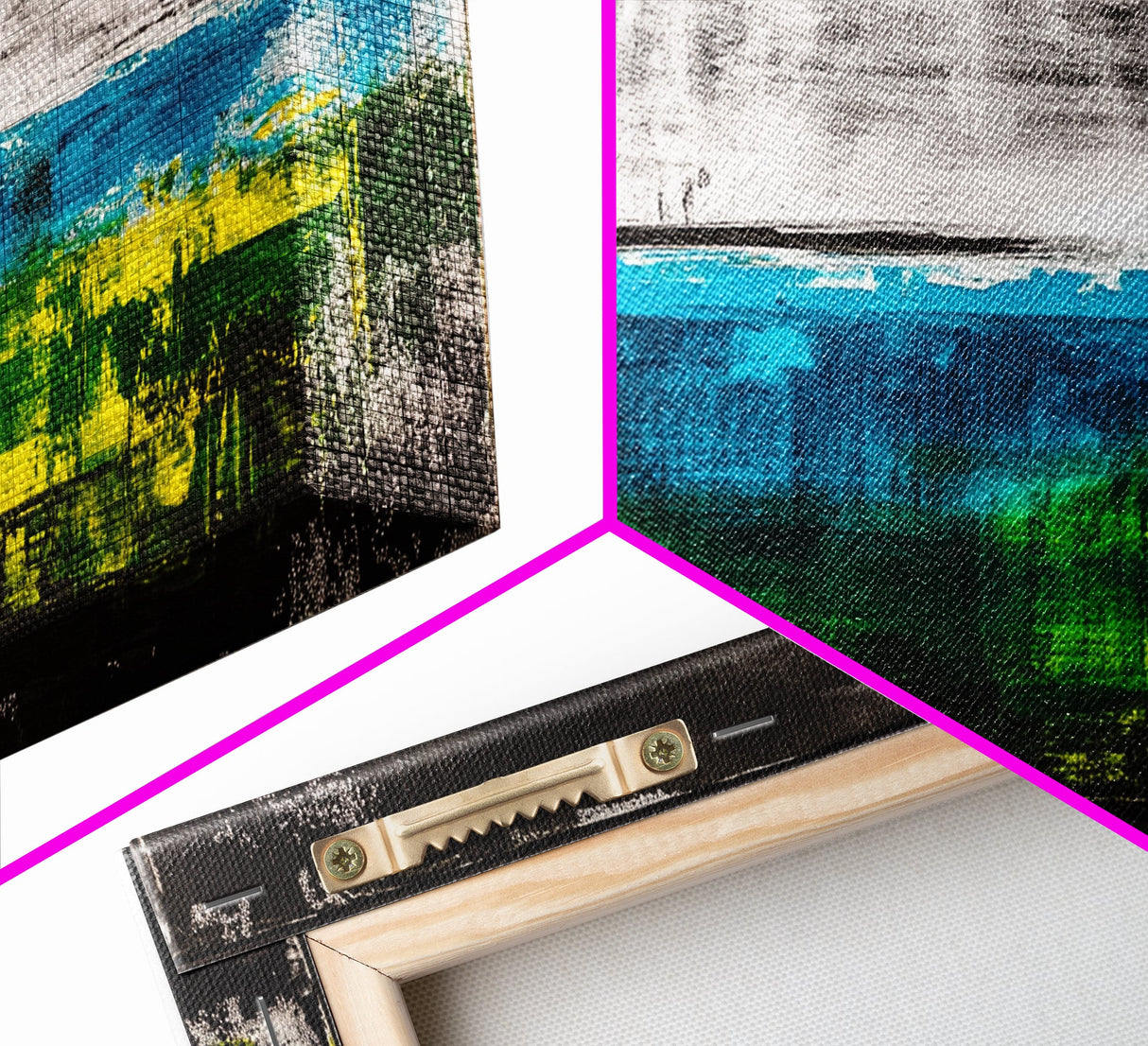 Abstract Ocean, Modern Art, Blue and Green, Coastal Canvas Print, Minimalist Waves, Contemporary Wall Art, Beach House Decor, Bold Art