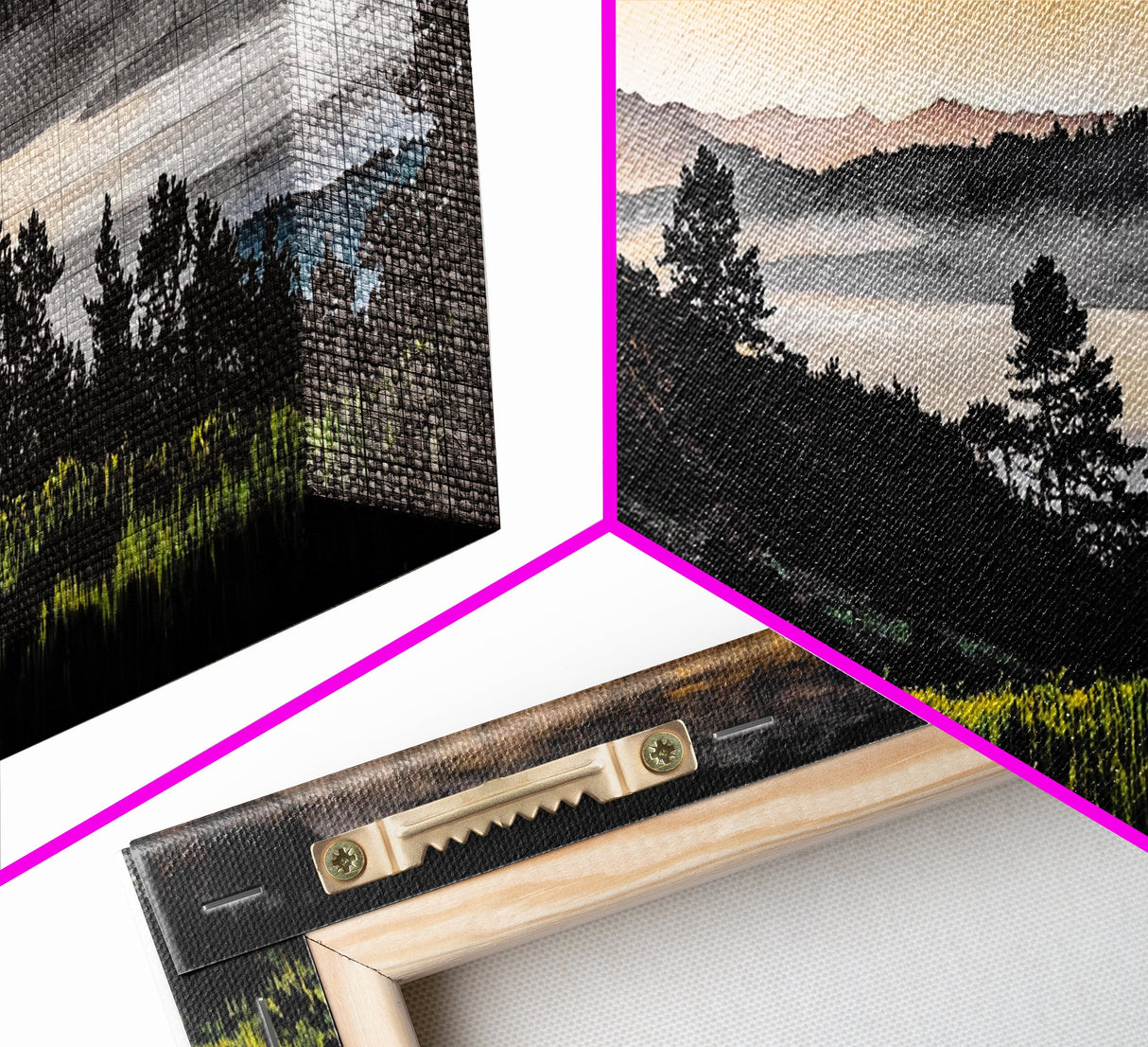Mountain Sunset, Landscape Canvas Print, Nature Wall Art, Rustic Decor, Fall Artwork, Wilderness Painting, Living Room Wall Art