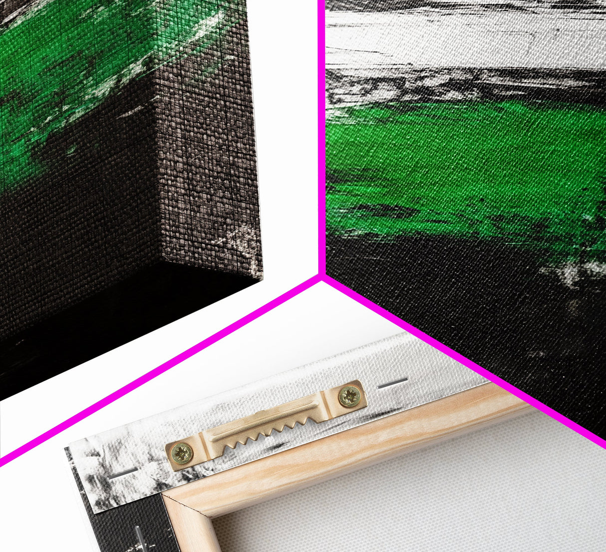 Green Horizon, Abstract Landscape, Contemporary Painting, Bold Nature Art, Modern Home Wall Decor, Unique Artwork, Canvas Print