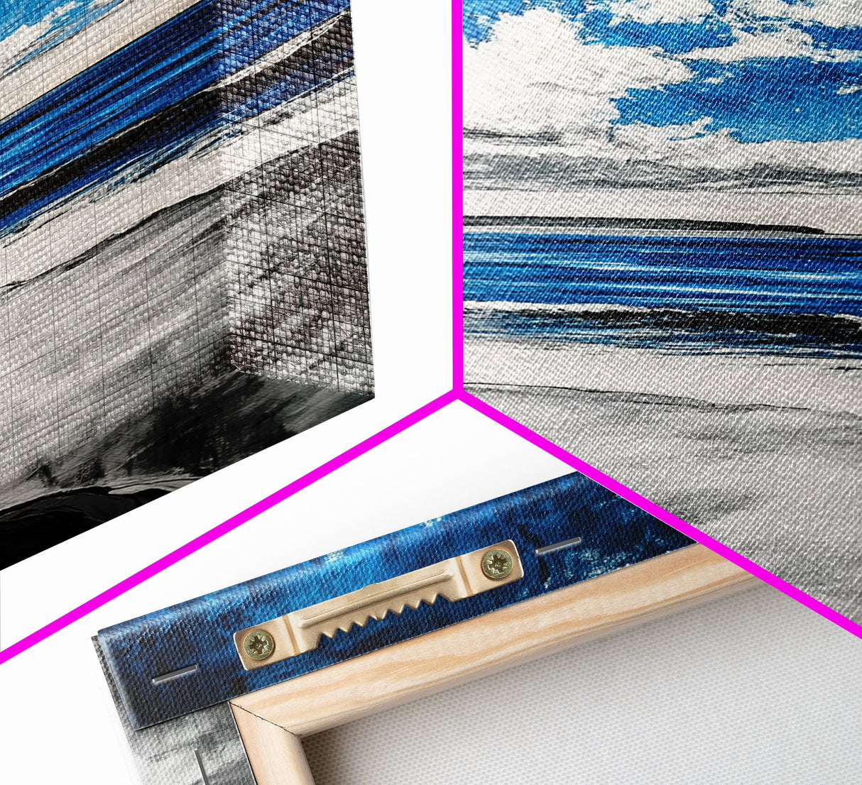 Blue Ocean, Tranquil Beach Scene, Coastal Home Decor, Seascape Wall Art, Nature Inspired, Modern Minimalist, Canvas Print