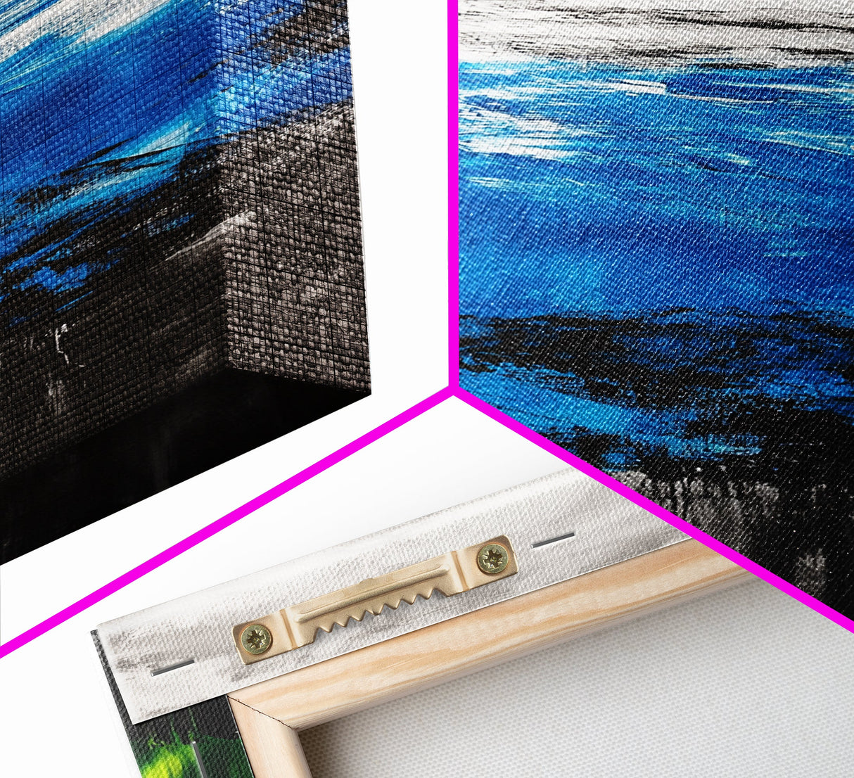 Ocean Waves, Seascape Canvas Print, Beach Wall Art, Coastal Home Decor, Living Room Artwork, Blue Abstract Painting, Nautical Art