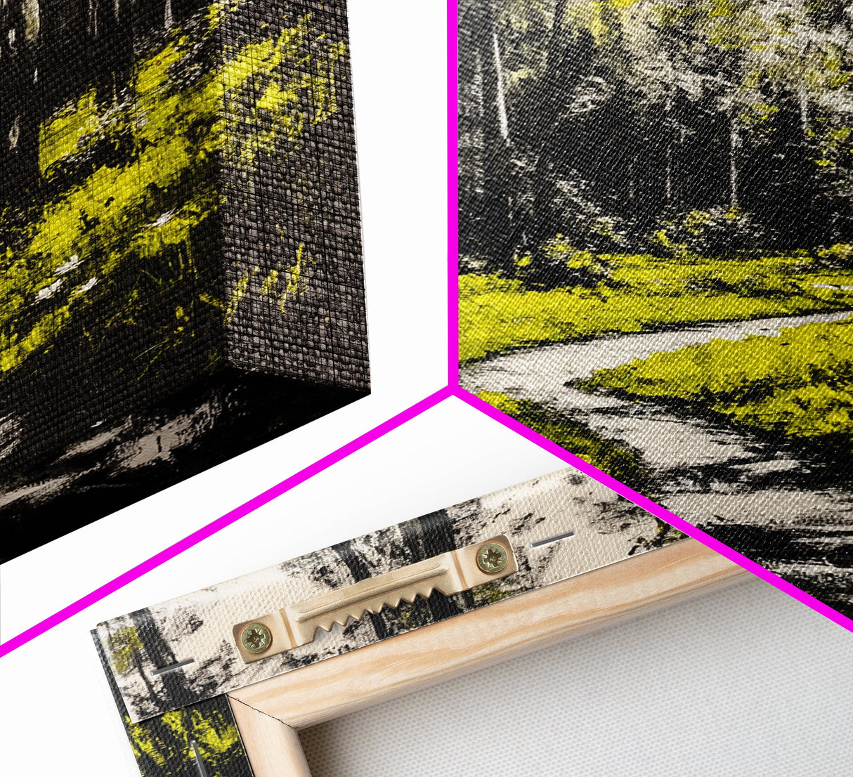 Forest, path, nature, light, Canvas Print, scenic landscape, peaceful art, living room wall art, nature lover gift, modern rustic home decor