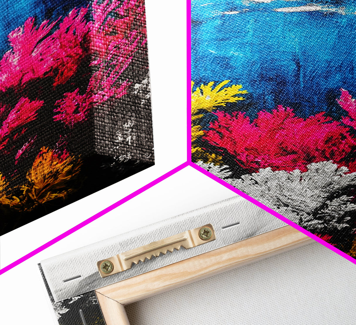 Coral Reef Print, Underwater Ocean Art, Coastal Wall Decor, Vibrant Marine Art, Nautical Wall Art, Beach House Decor, Framed Canvas Print
