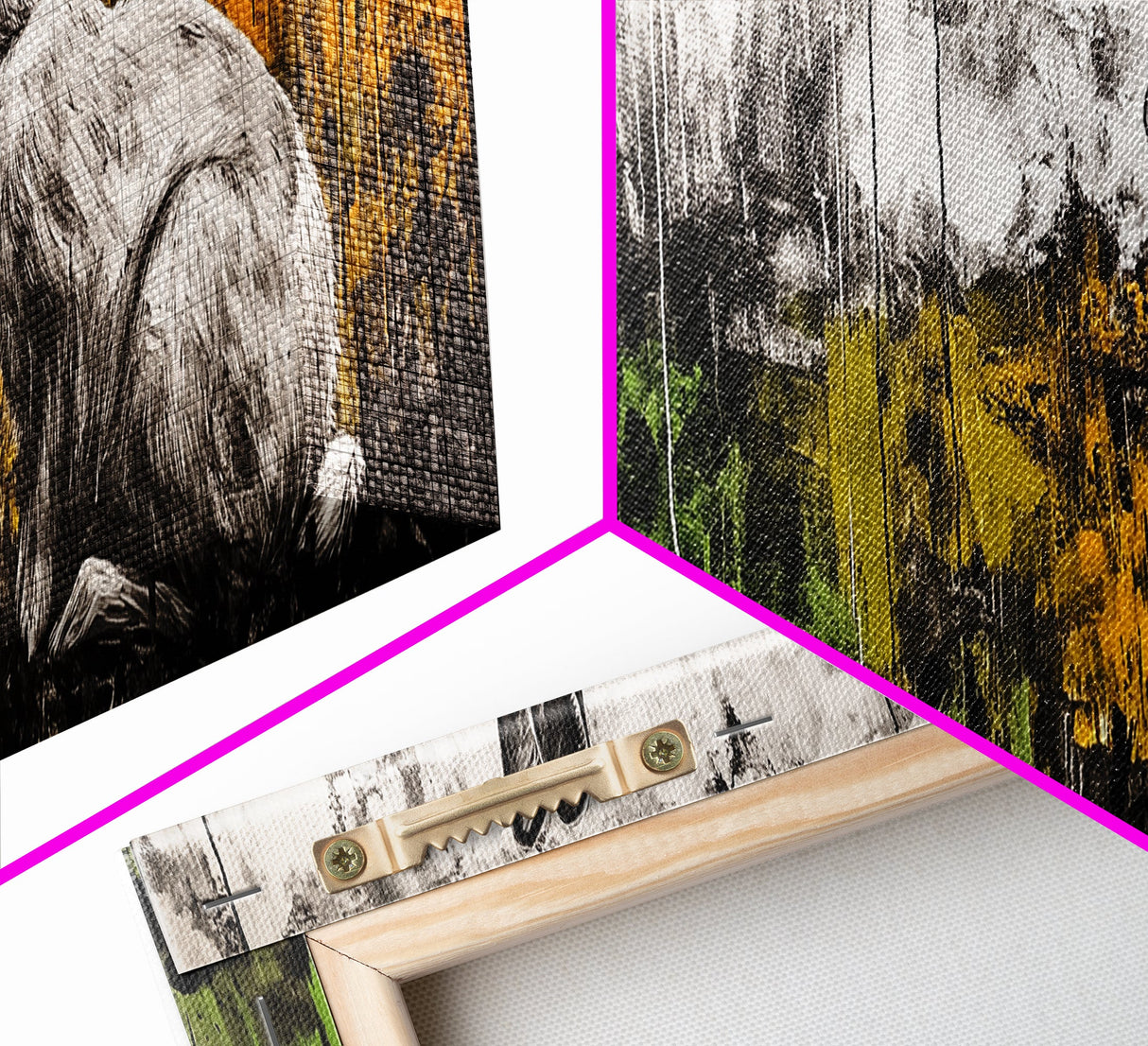 Rabbit Painting, Animal Canvas Print, Wildlife Art, Nature Inspired Decor, Neutral Tones, Modern Farmhouse Art, Living Room Wall Art