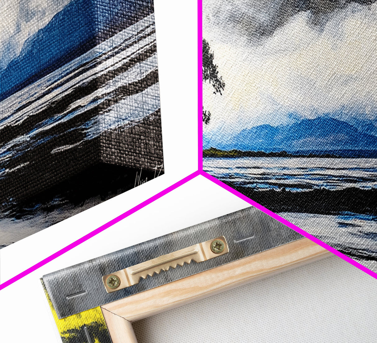 Stormy Landscape, Dramatic Tree Art, Coastal Wall Art, Nature Inspired Decor, Framed Canvas Print, Living Room Art, Moody Wall Art, Blue Tones