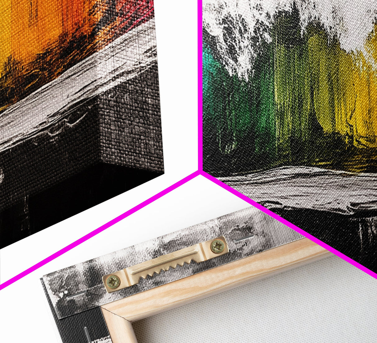 Bold Wave, Colorful Surf, Abstract Ocean, Framed Canvas Print, Surf Art, Modern Coastal, Vibrant Wall Art, Beach House Decor
