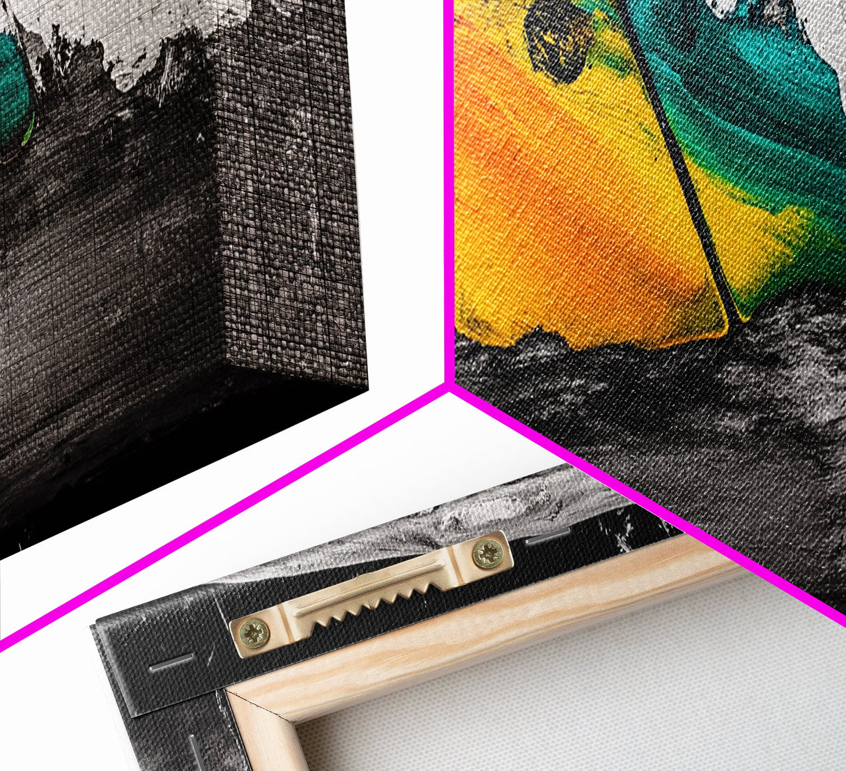 Colorful Wood, Rustic Abstract, Weathered Texture Art, Bold Statement Wall Decor, Unique Modern Print, Framed Canvas Print, Gift Idea