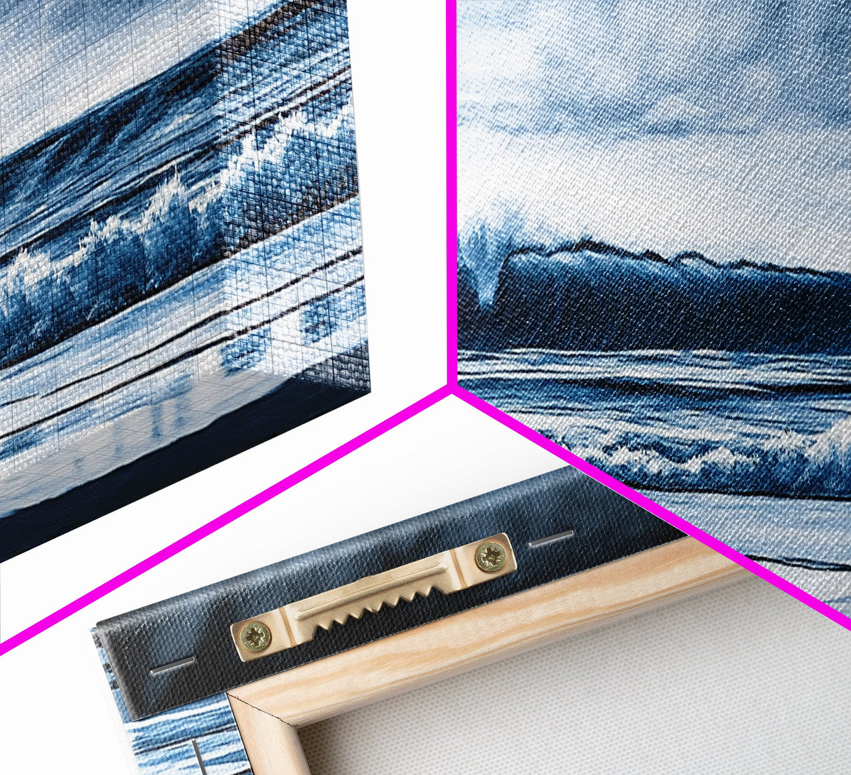 Ocean Wave, Moody Seascape, Blue Water Art, Stormy Sky, Coastal Home Accent, Surfer Decor, Minimalist Wall Art, Canvas Print