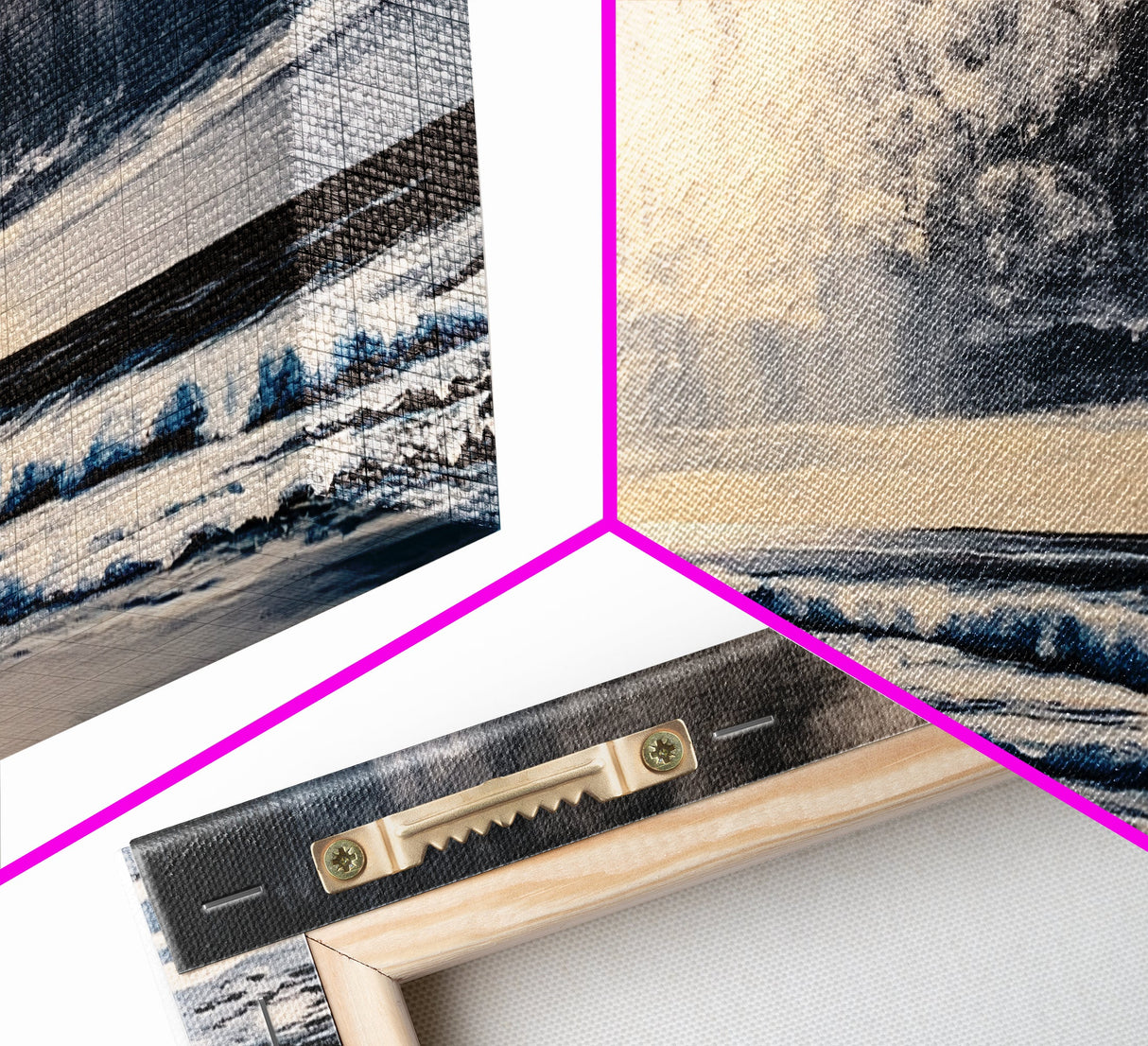 Moody Coastal Art, Stormy Ocean Painting, Dramatic Seascape Wall Decor, Nautical Home Artwork, Tranquil Beach Scene, Framed Canvas Print