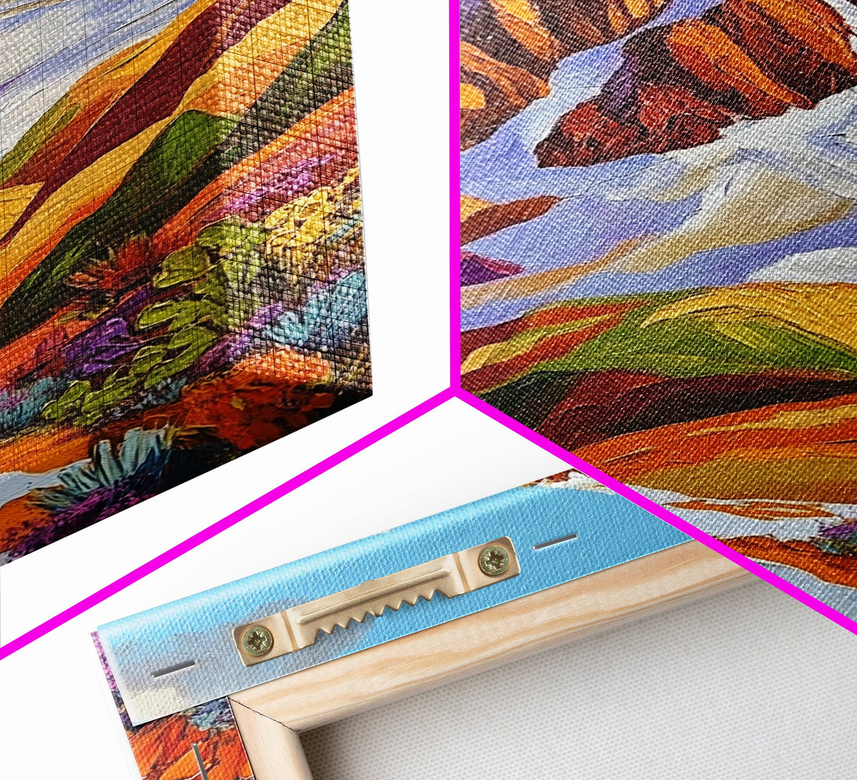 Mountain Peak, Snowy Landscape, Autumn Vibes, Nature Escape, Framed Canvas Print, Boho Wall Art, Fall Mountainscape, Living Room Wall Art