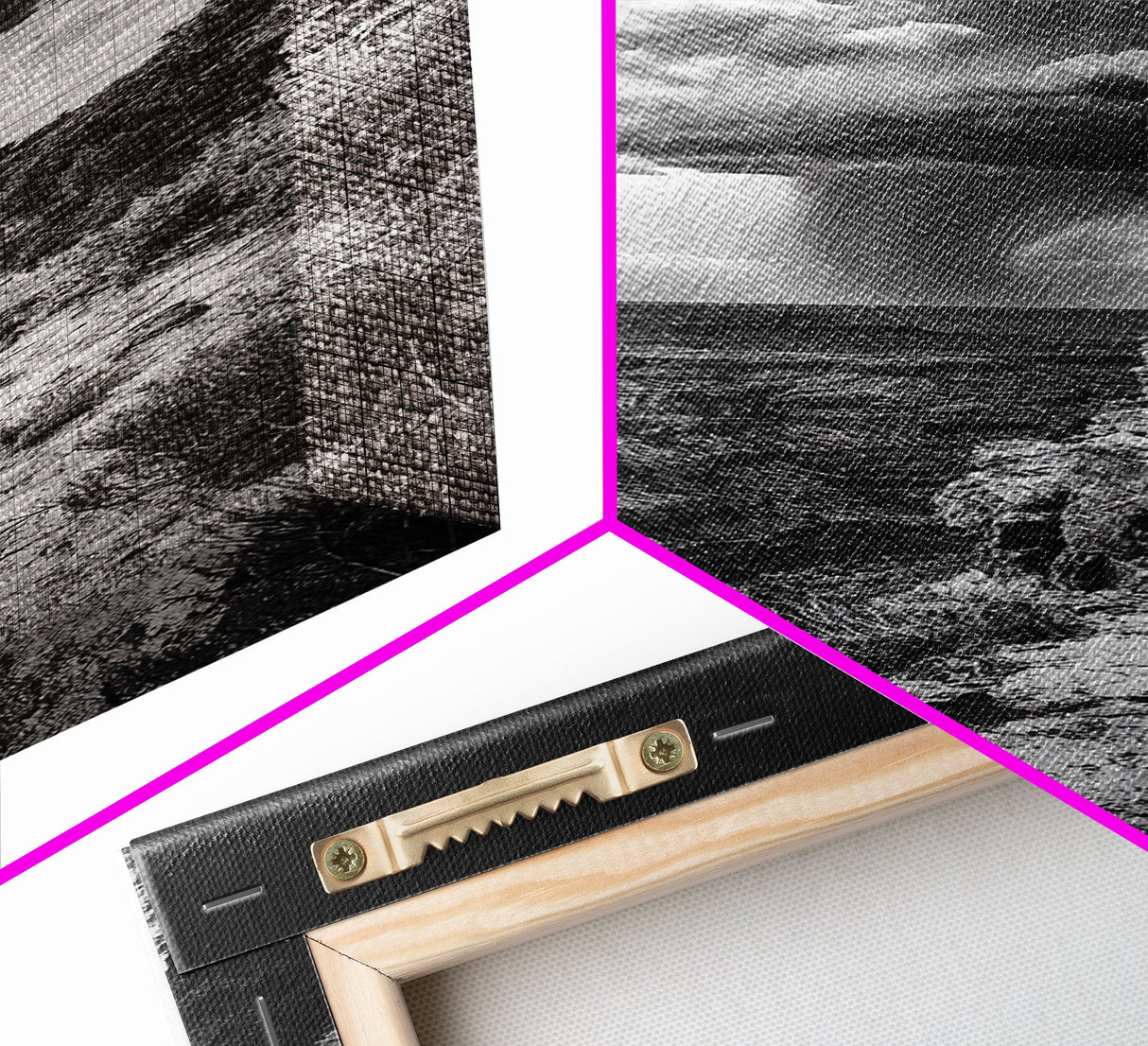 Storm Power, Canyon Rain, Desert Clouds, Monsoon Drama, Framed Canvas Print, Southwestern Wall Art, Moody Living Room Decor