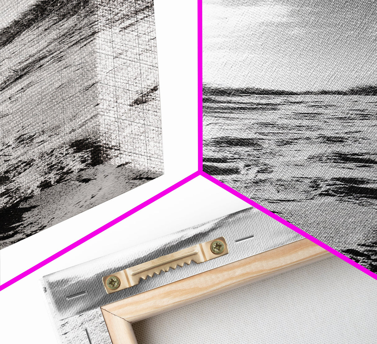 Sandy Trail, Dune Path, Footprints Grass, Canvas Print, Fall Coastal Decor, Boho Entryway Art, Black and White Beach Landscape