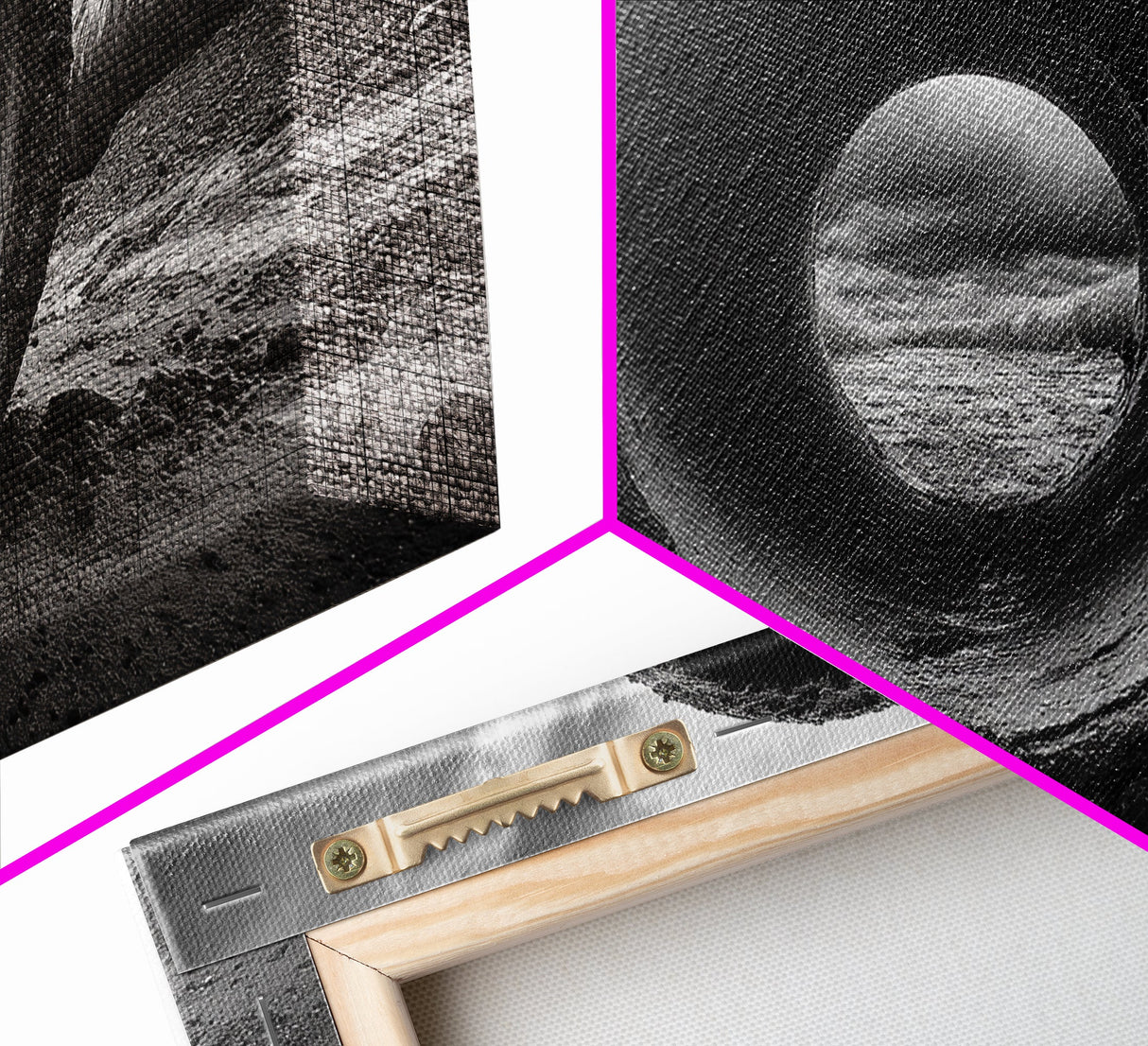 Storm Drain Pipe, Industrial Perspective, Moody Cloudscape, Framed Canvas Print, Urban Loft Decor or Dramatic Modern Wall Art