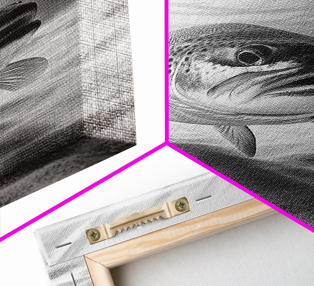 Underwater Trout Closeup, Realistic Fish, Nature Photography, Canvas Print, Man Cave Art, Fishing Lover Gift, Rustic Lake Decor