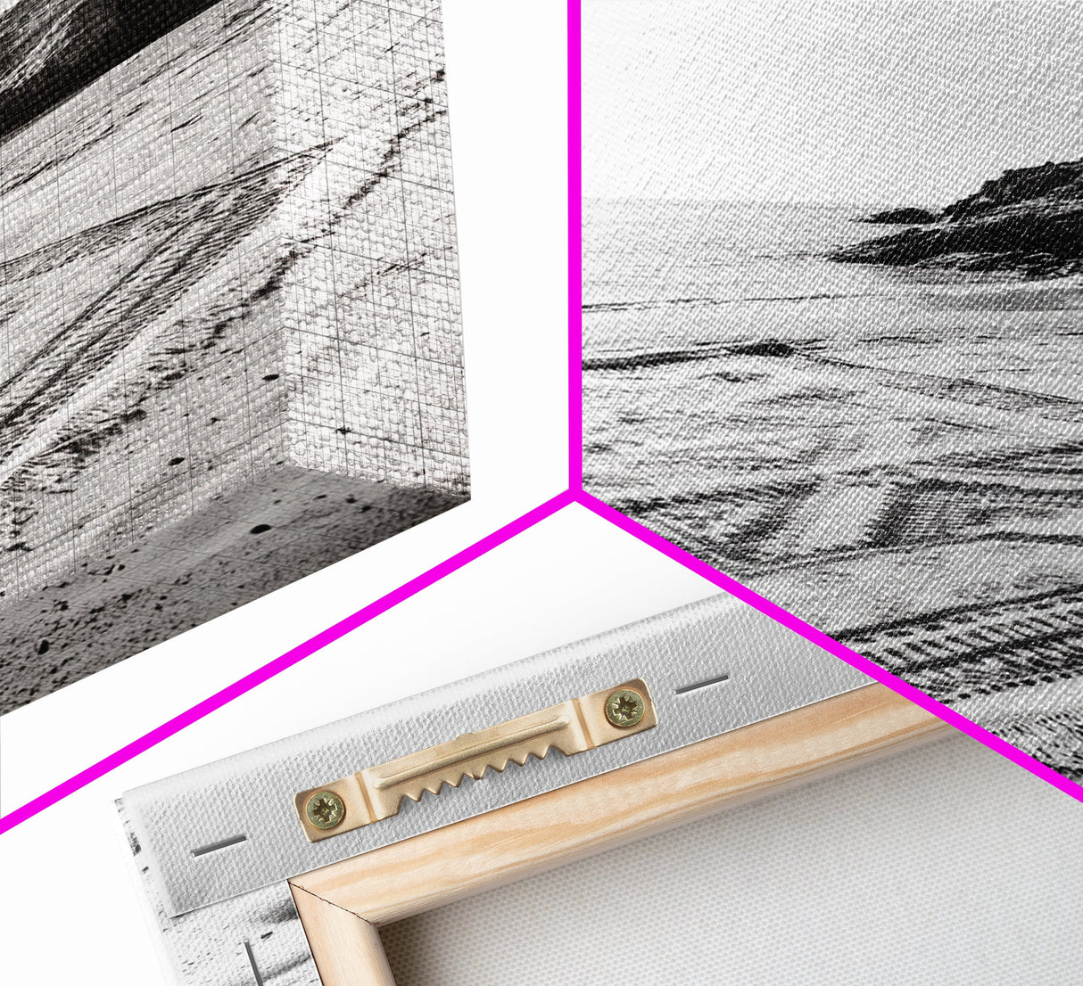 Tribal Blanket, Ocean Vibe, Coastal Pattern, Canvas Print, Beach Boho Wall Art, Neutral Home Decor, Summer Beach Bedroom