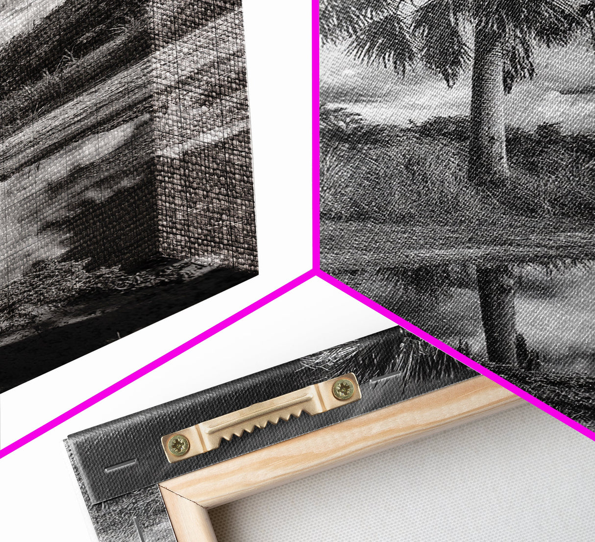 Tropical Palm, Reflected Sky, Nature Tranquility, Canvas Print, boho wall decor, bathroom art, tropical reflection photography