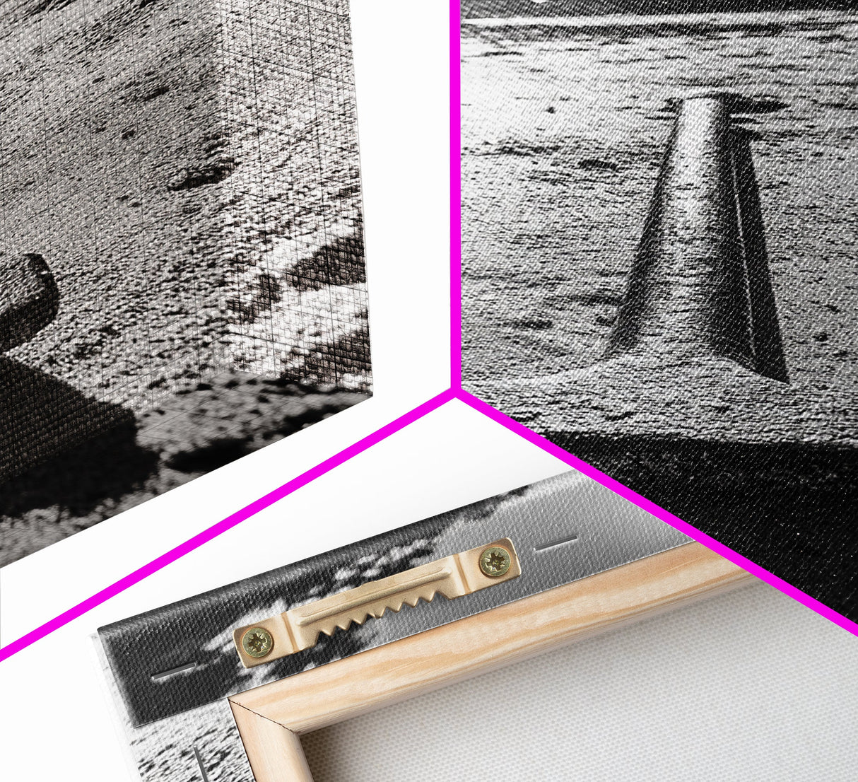 Industrial beach relic, iron hammer, rustic textures, minimalist black and white, Canvas Print, man cave art, coastal masculine decor