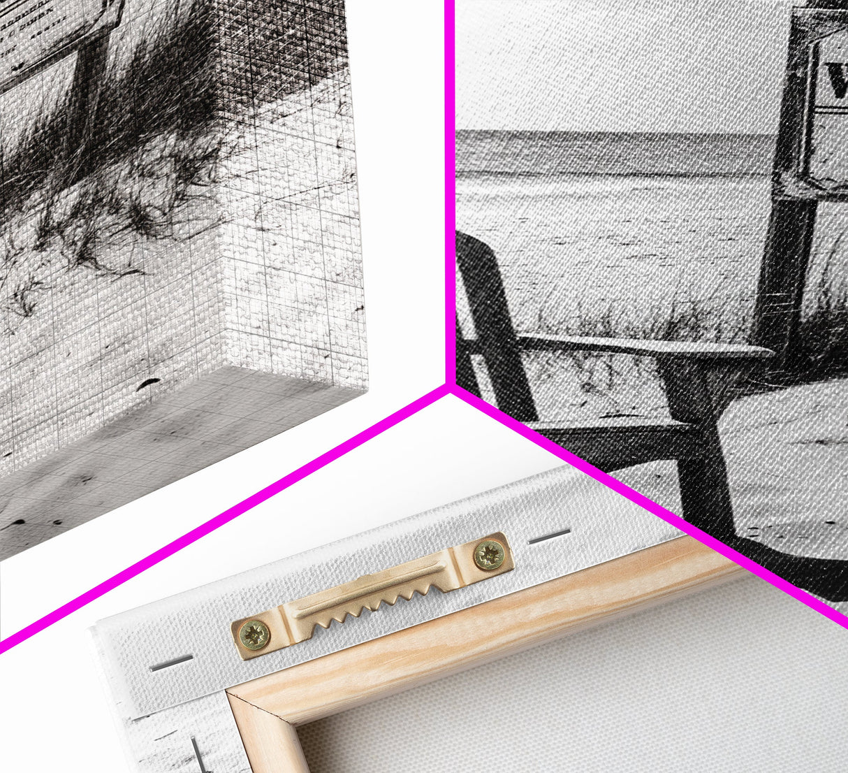 Wanted Poster, Beach Chair, Western Humor, Framed Canvas Print, Man Cave Decor, Coastal Country Style, Black and White Photography