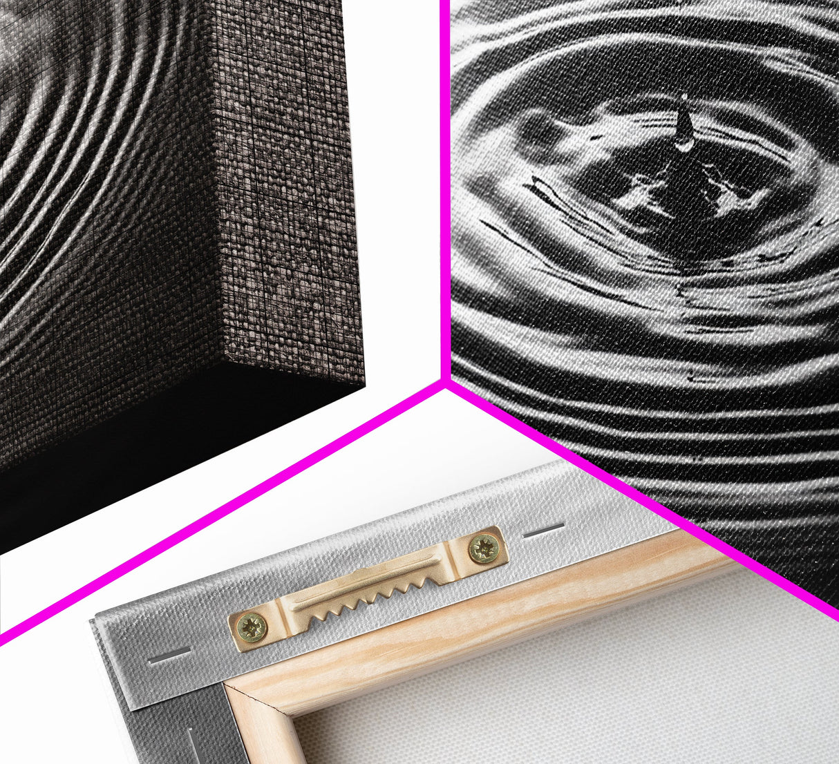 Water Drop Ripples, Black and White Photography, Zen Art, Minimalist Wall Decor, Canvas Print, Bathroom Wall Art, Meditation Room Art