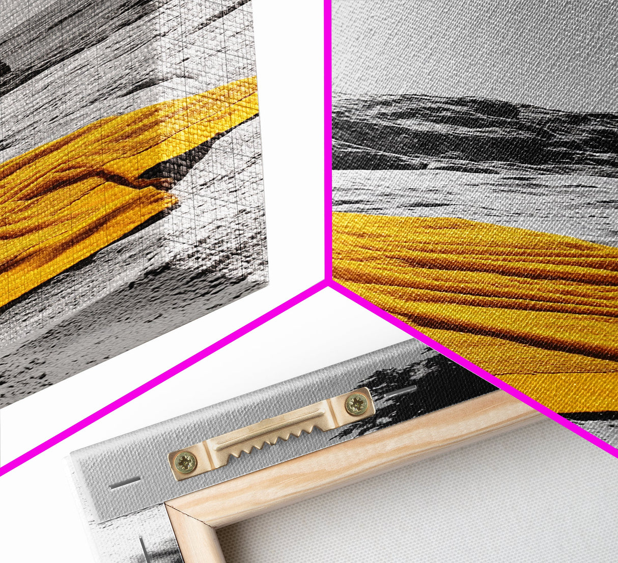 Yellow Towel, Secluded Beach, Summer Moment, Framed Canvas Print, Coastal Bathroom Art, Minimalist Beach Decor, Relaxation Wall Art