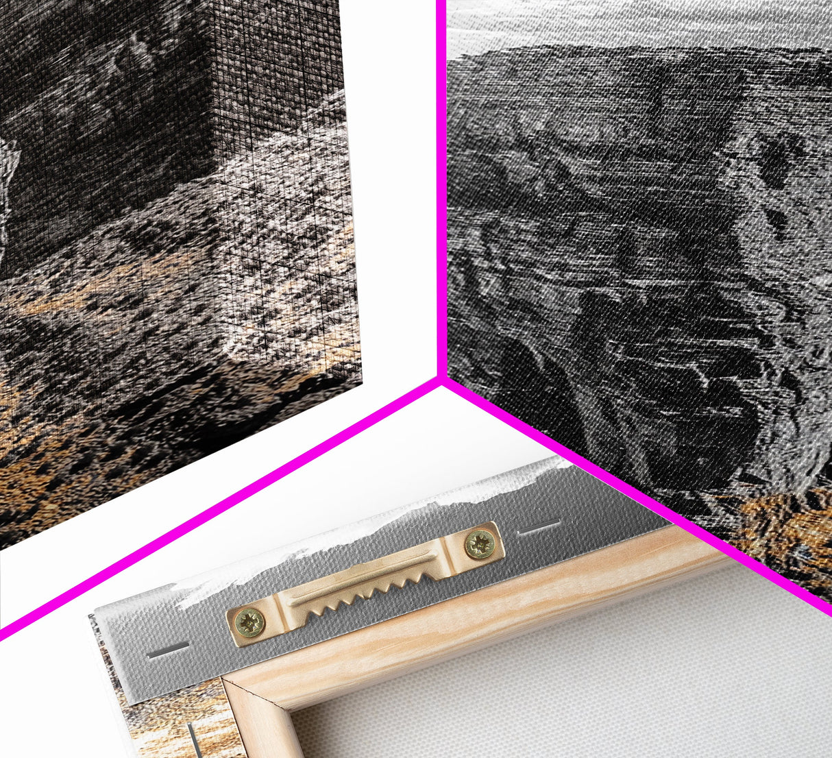 Grand Canyon View, Desert Tower, Southwest Scene, Framed Canvas Print, nature photography, office wall art, Arizona minimalist art