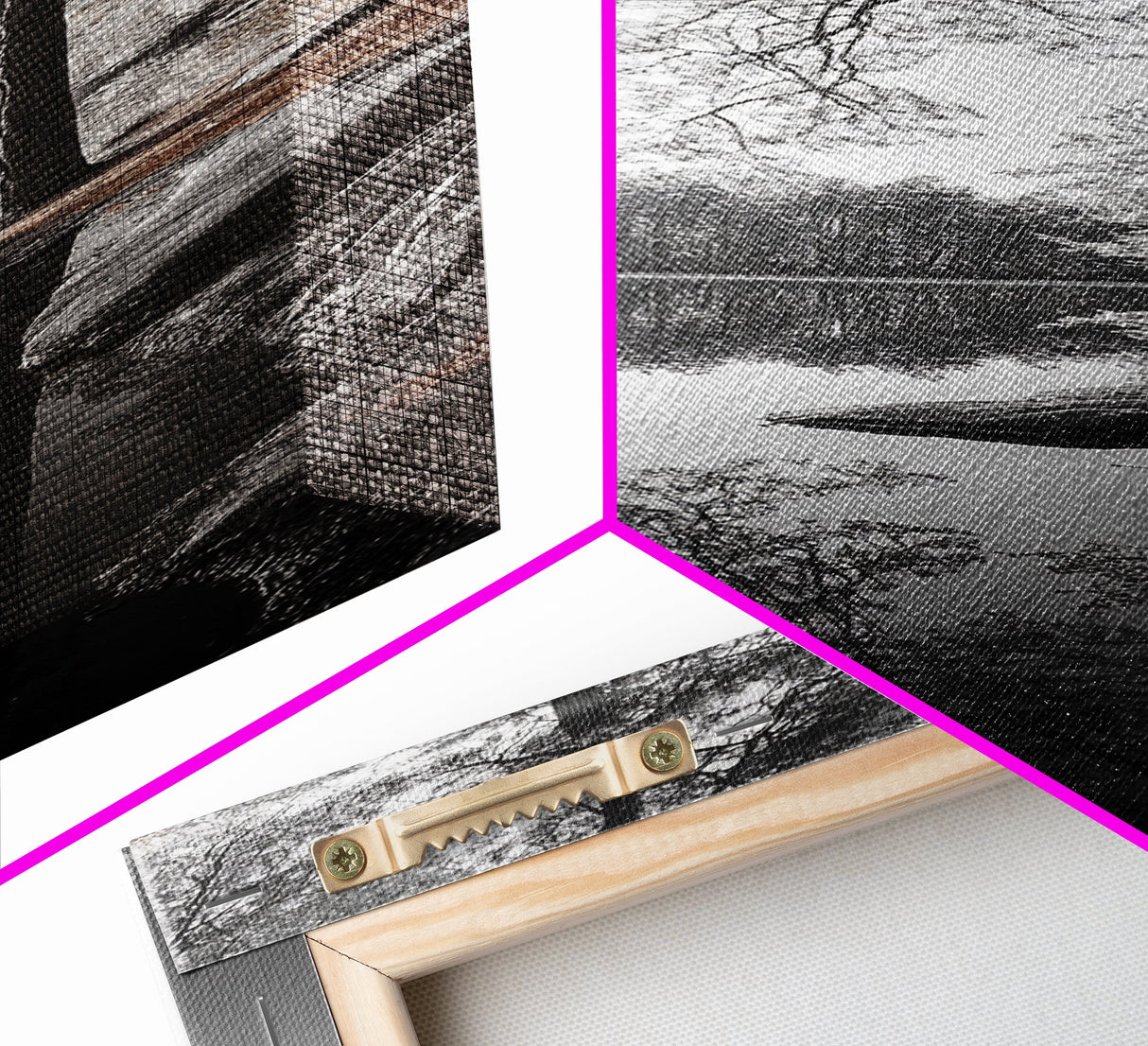 Serene Forest, Pine Reflection, Tranquil Lake, Autumn Vibe, Canvas Print, bedroom wall art, rustic neutral decor, nature minimalist
