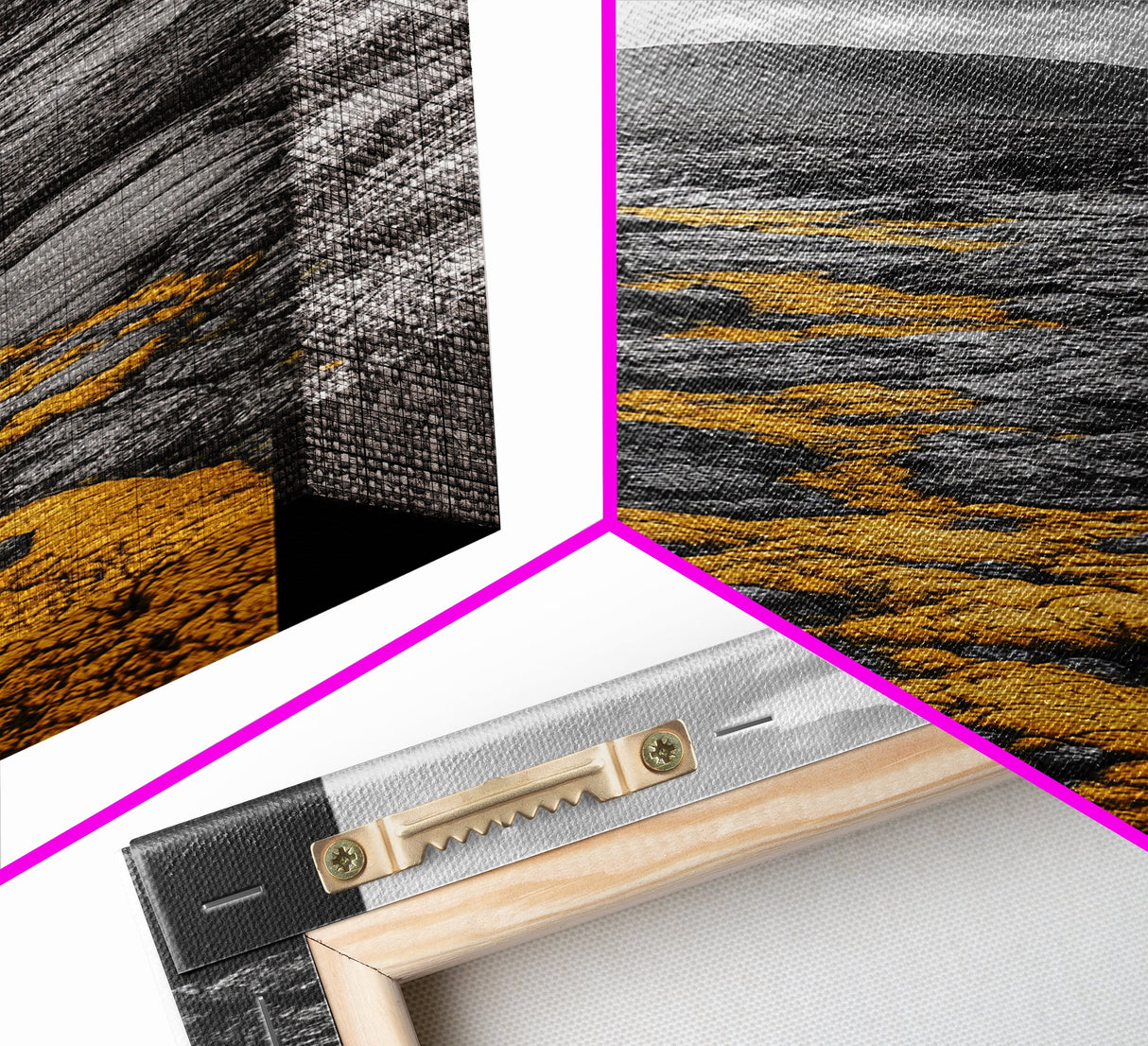 Lava Flow, Volcanic Path, Earth Texture, Yellow Stone, Canvas Print, geology wall art, bold nature photography, modern natural decor