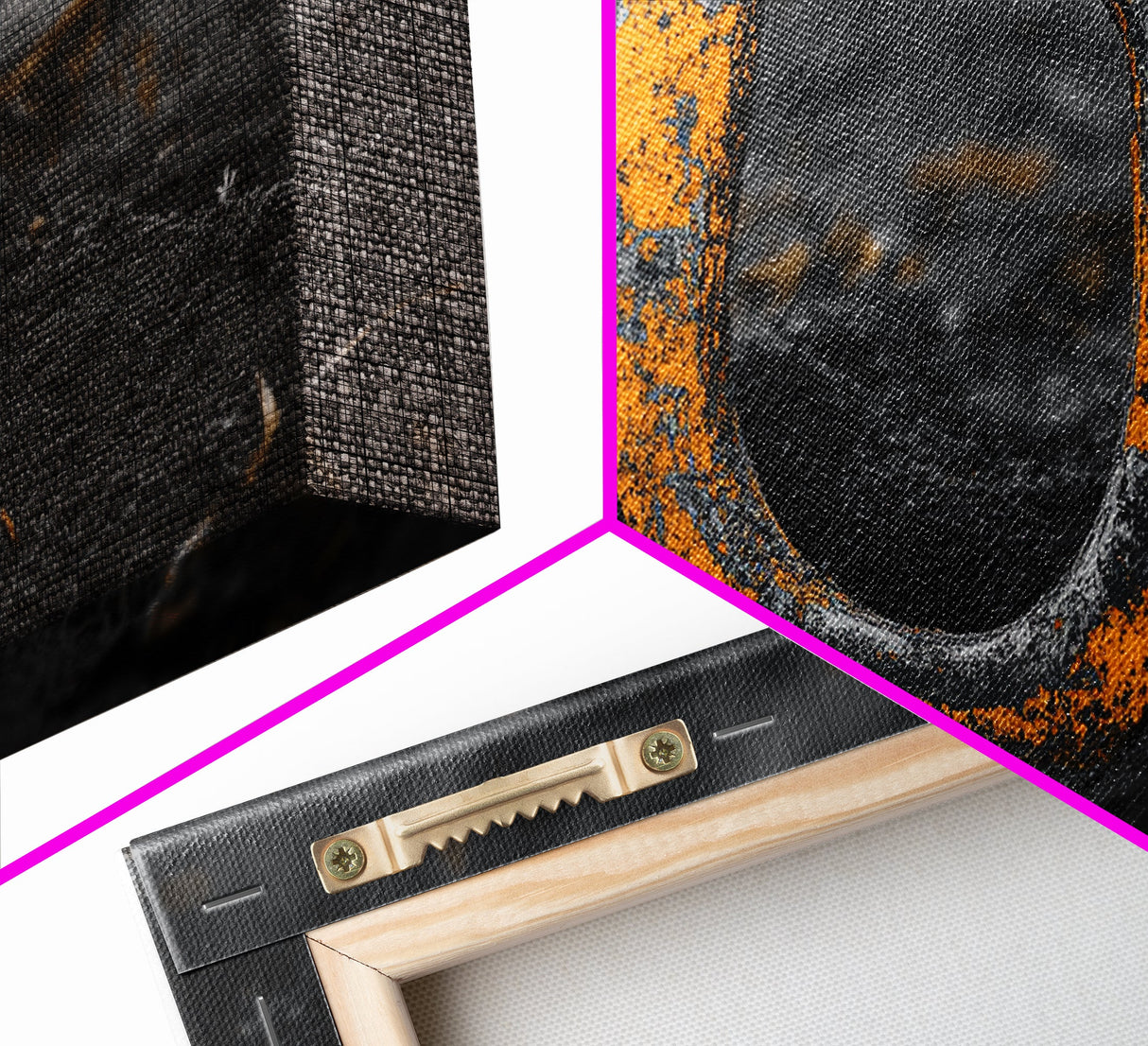 Industrial Ring, Weathered Metal, Grunge Aesthetic, Earth Tones – Canvas Print, Masculine Wall Art, Garage Decor, Minimalist Rustic Design