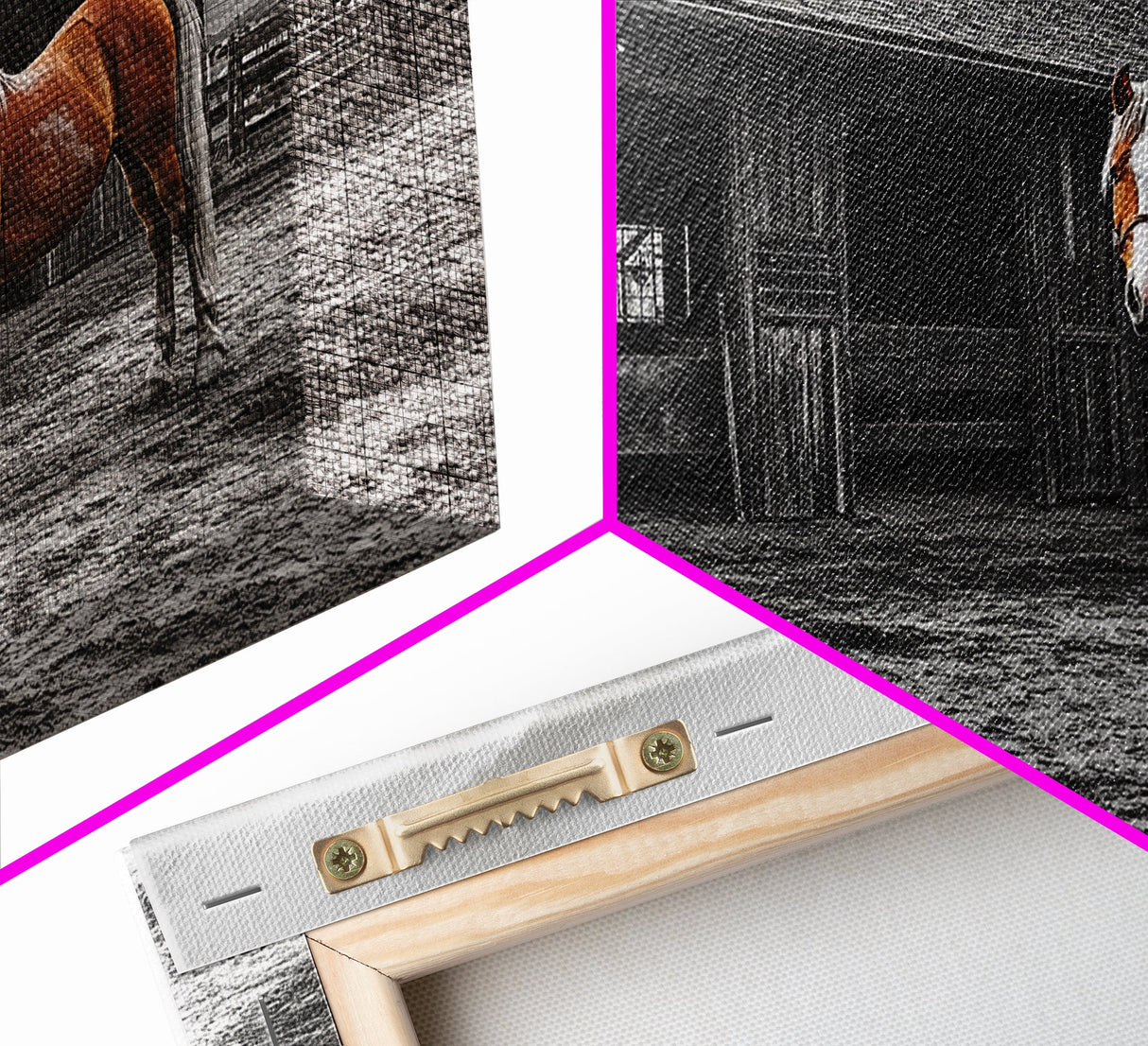 Rustic Horse, Country Barn, Moody Sky, Farm Vibes, Framed Canvas Print, Western Decor, Farmhouse Wall Art, Living Room Accent, Fall Art