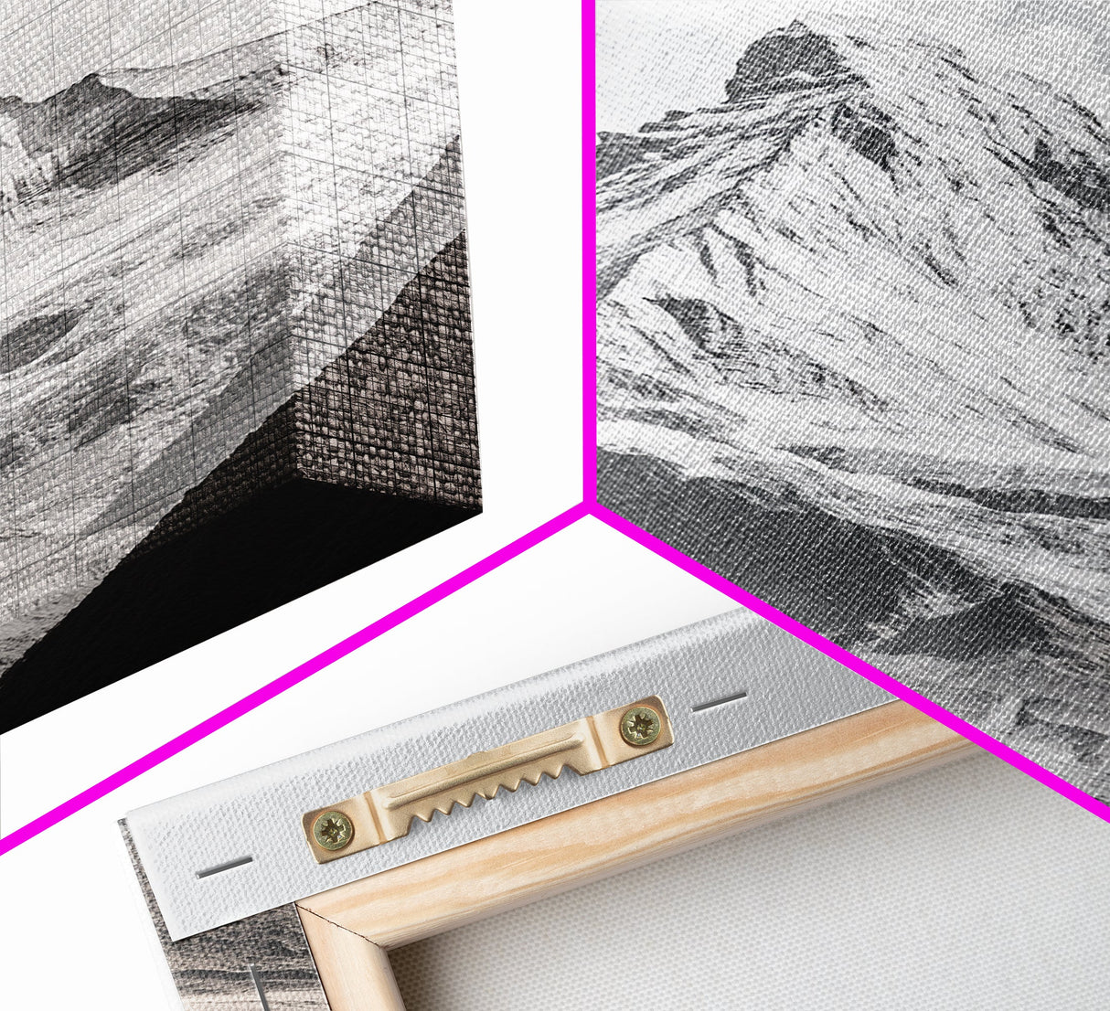 Matterhorn Majesty, Iconic Summit, Black and White Mountain, Canvas Print, Office Wall Art, Minimalist Photography, Modern Decor