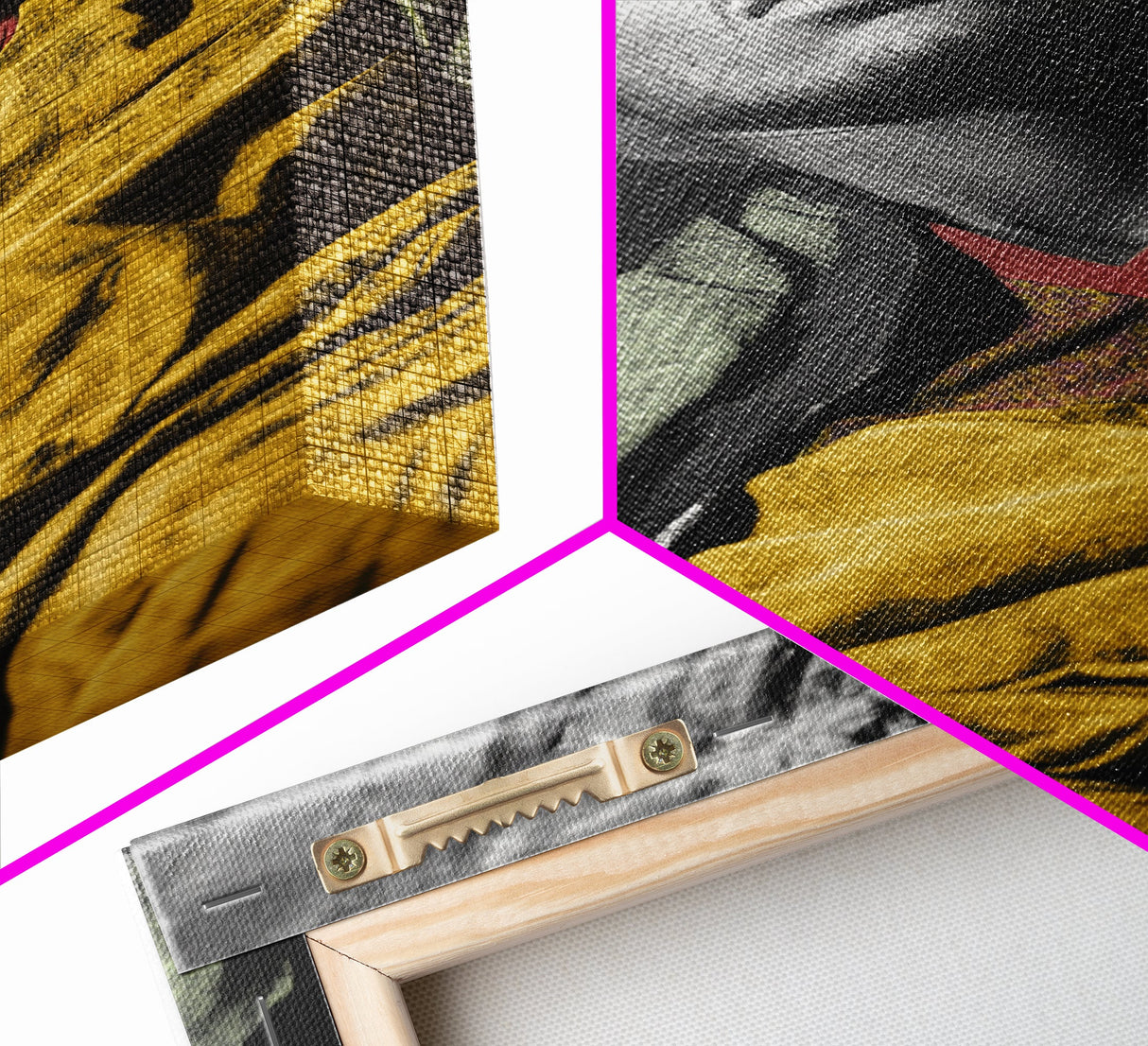 Urban Cool, Yellow Shades, Relaxed Style, Bold Portrait, Framed Canvas Print streetwear photography print, modern bedroom wall art