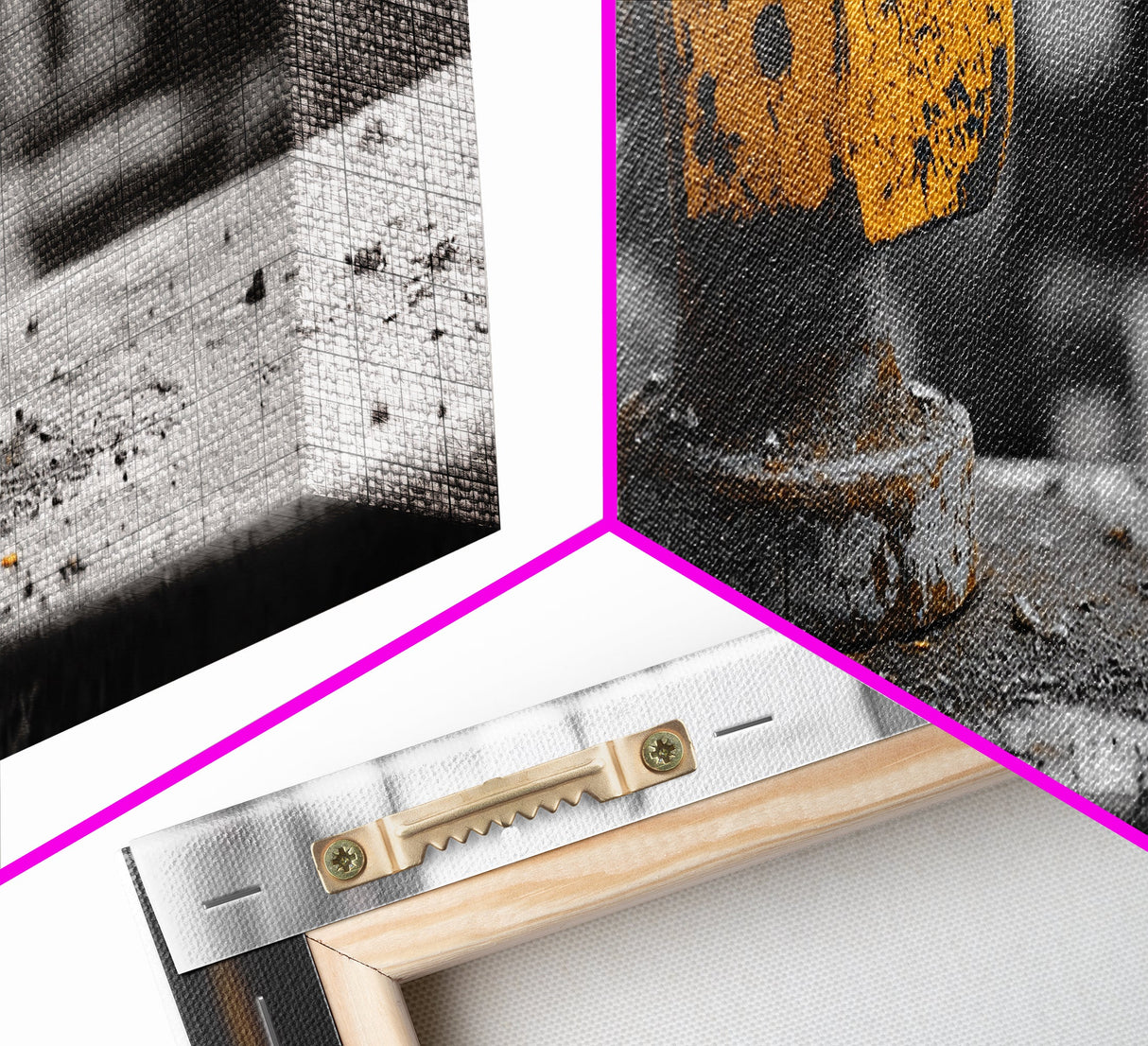 Yellow Metal Lever, Industrial Machine Detail, Workshop Photography, Gritty Rustic Vibe, Canvas Print, Garage Wall Art, Urban Loft Decor